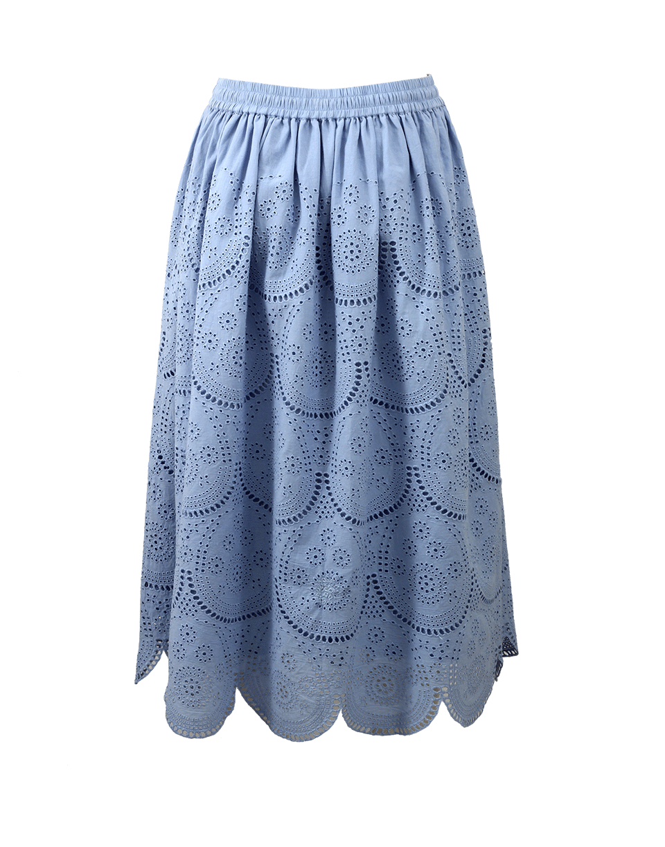 SUNO-Eyelet Tulip Skirt-