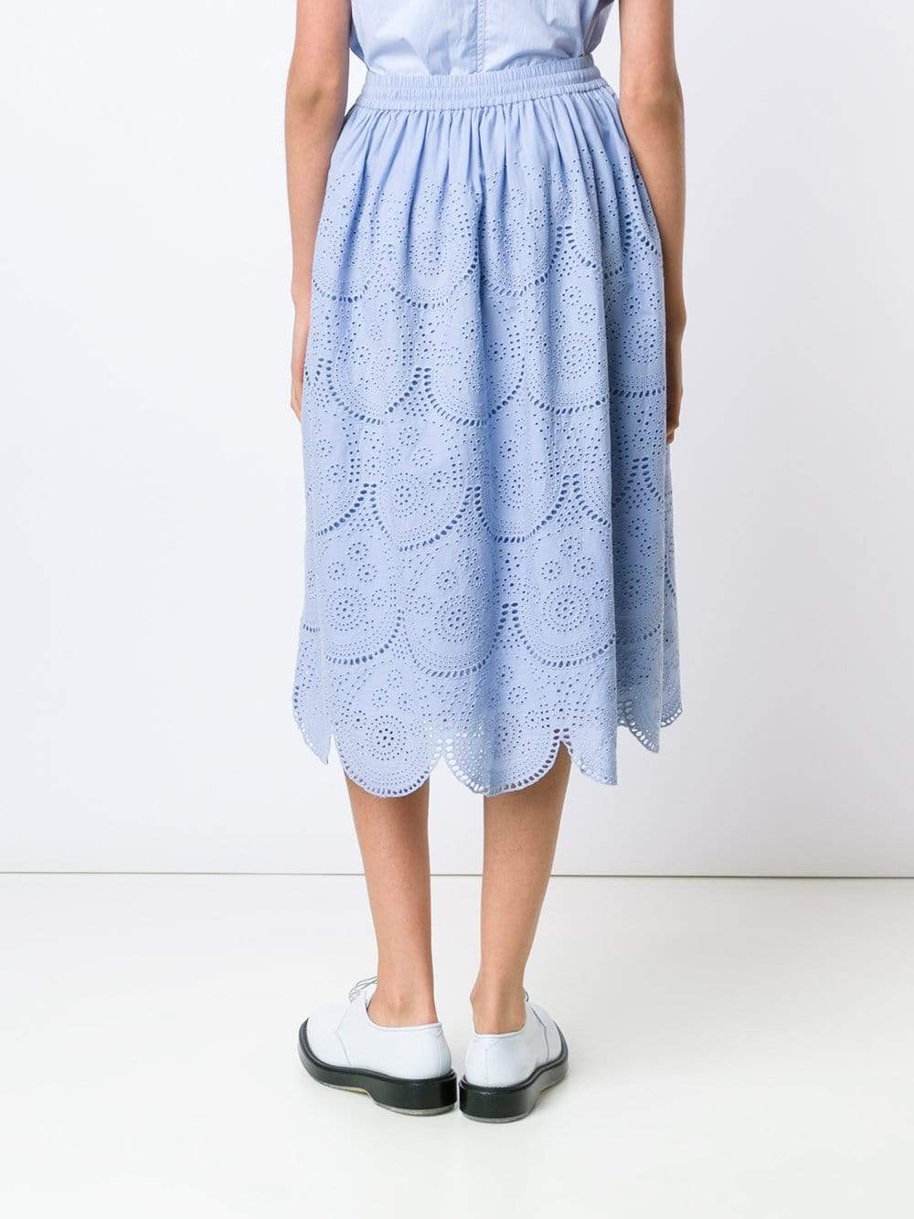 SUNO-Eyelet Tulip Skirt-