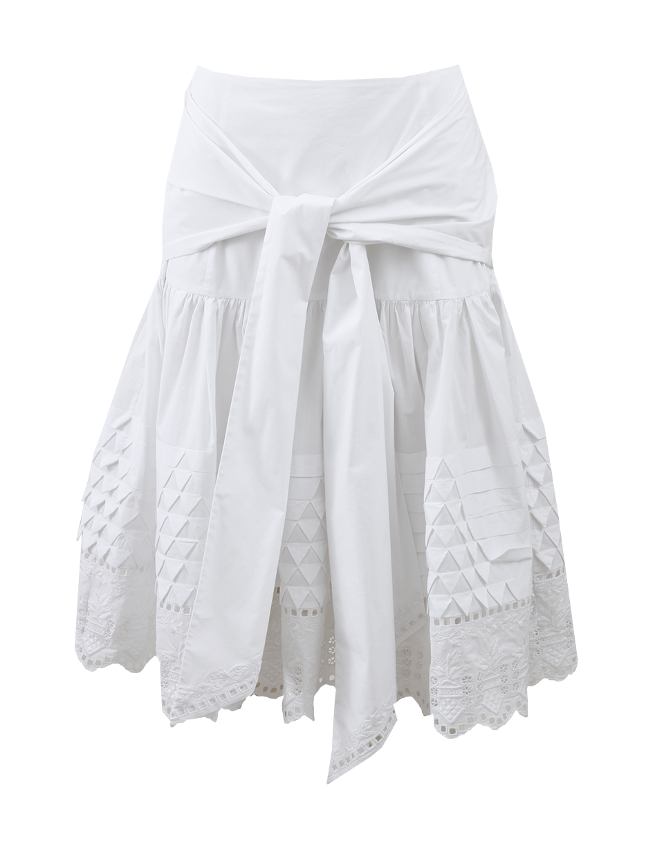 SUNO-Tie Front Full Skirt-