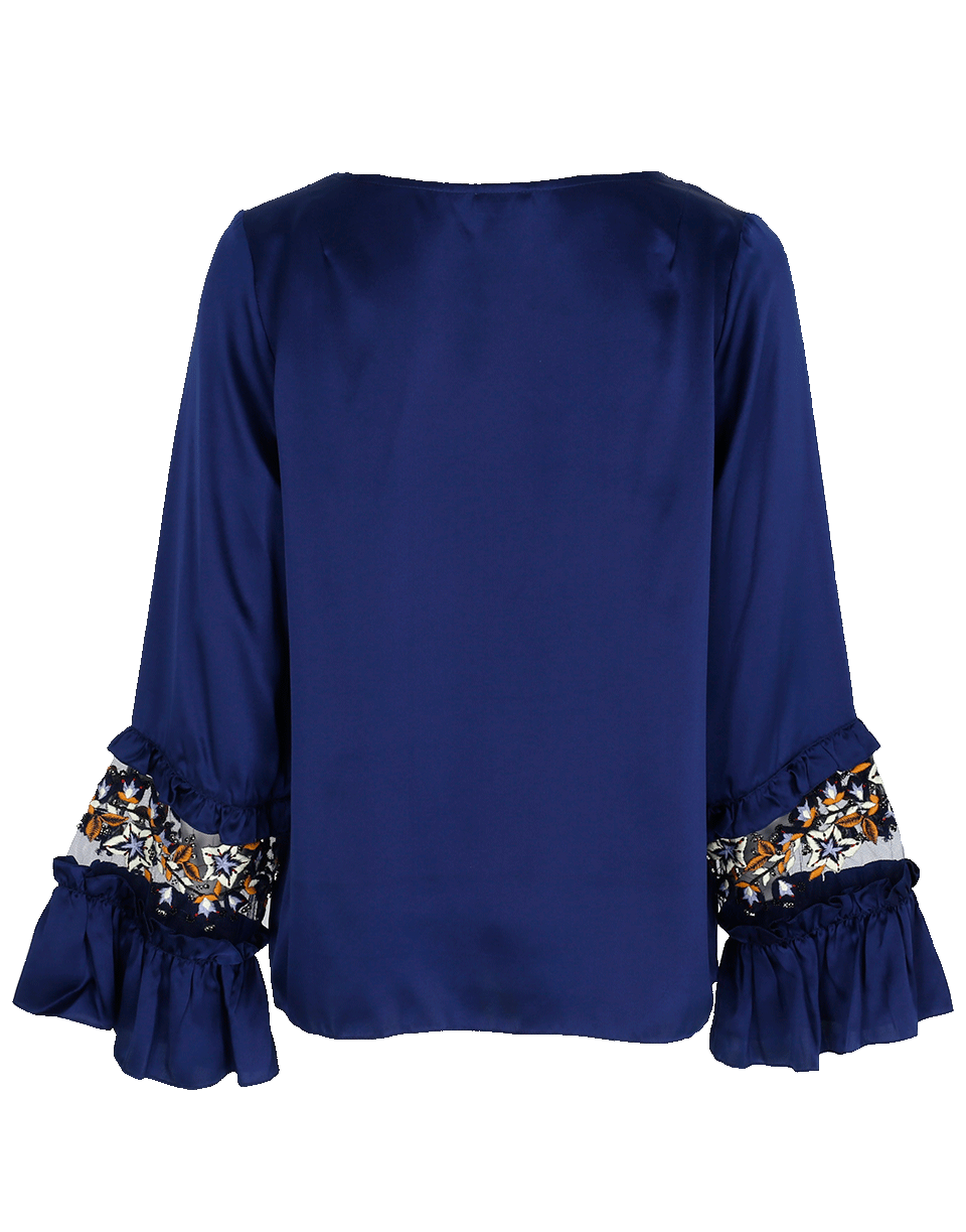 SUNO-Satin Top-NAVY