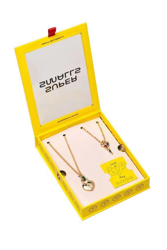 SUPER SMALLS-Lock & Key "Mommy & Me" Necklace Set-MULTI