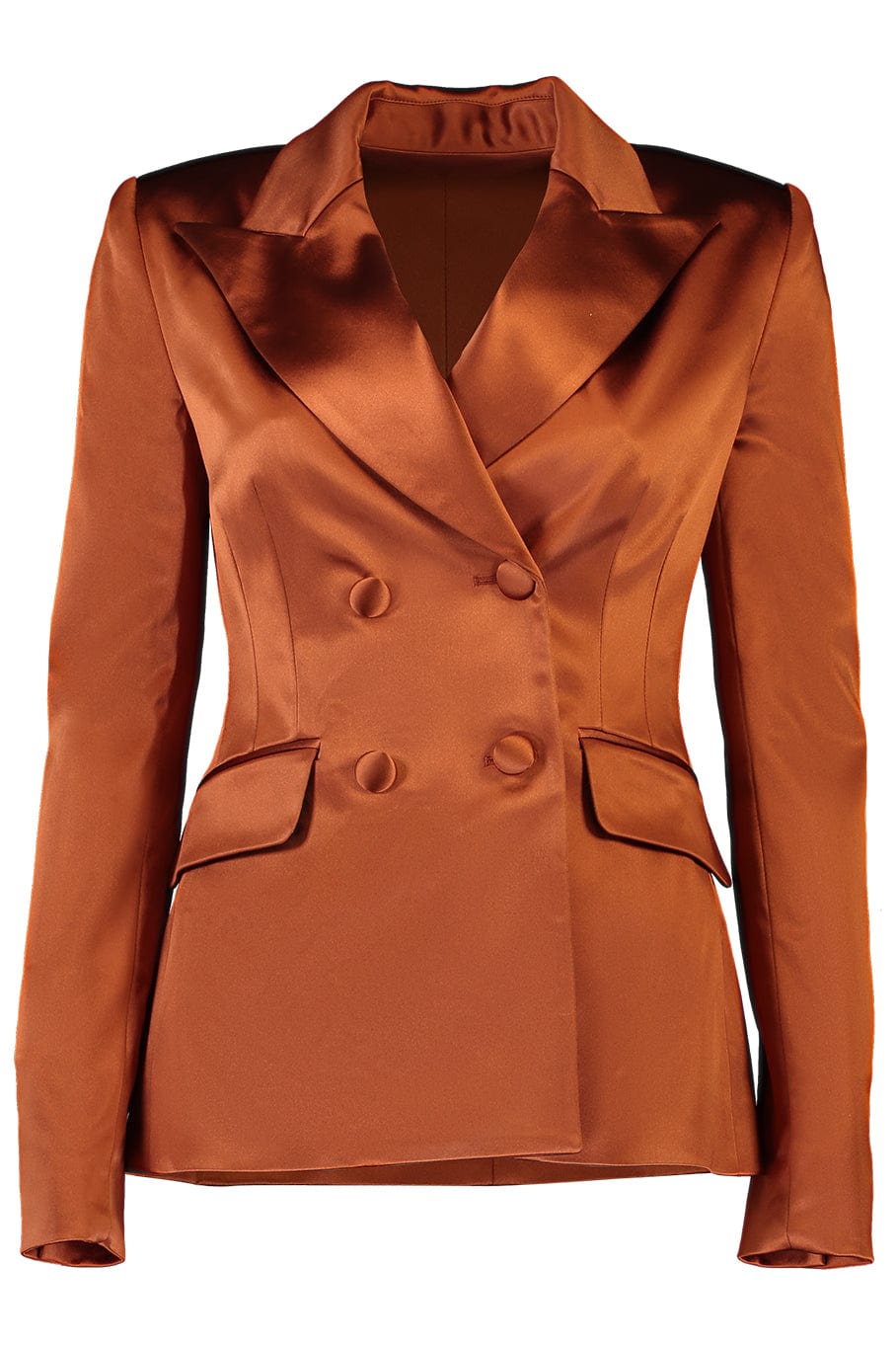 SUSAN BENDER-Stretch Satin Blazer-