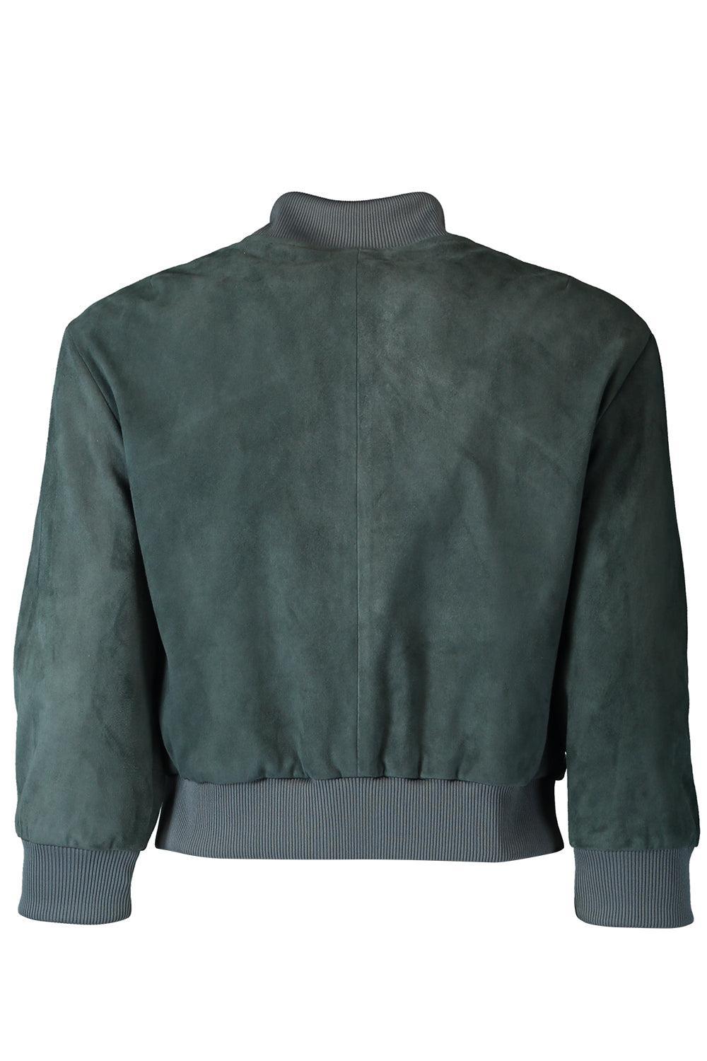 Short Sleeve Bomber Jacket-BLUE-2-CLOTHINGJACKETCASUAL-SUSAN BENDER