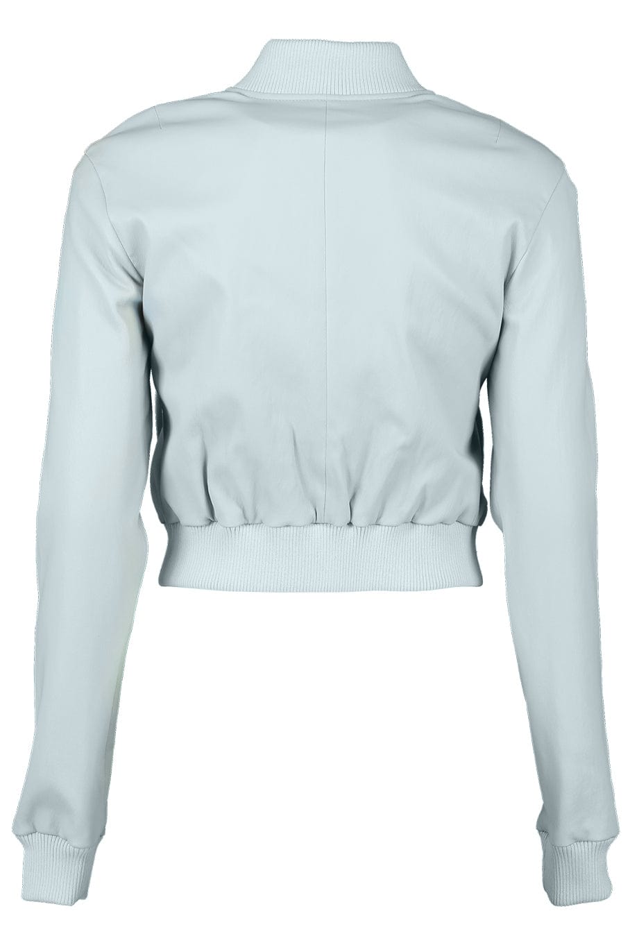 SUSAN BENDER-Long Sleeve Stretch Leather Bomber-