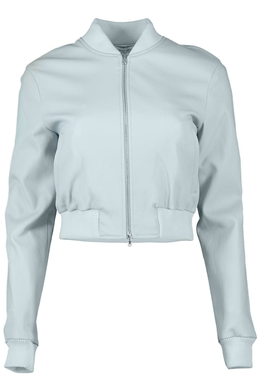 SUSAN BENDER-Long Sleeve Stretch Leather Bomber-