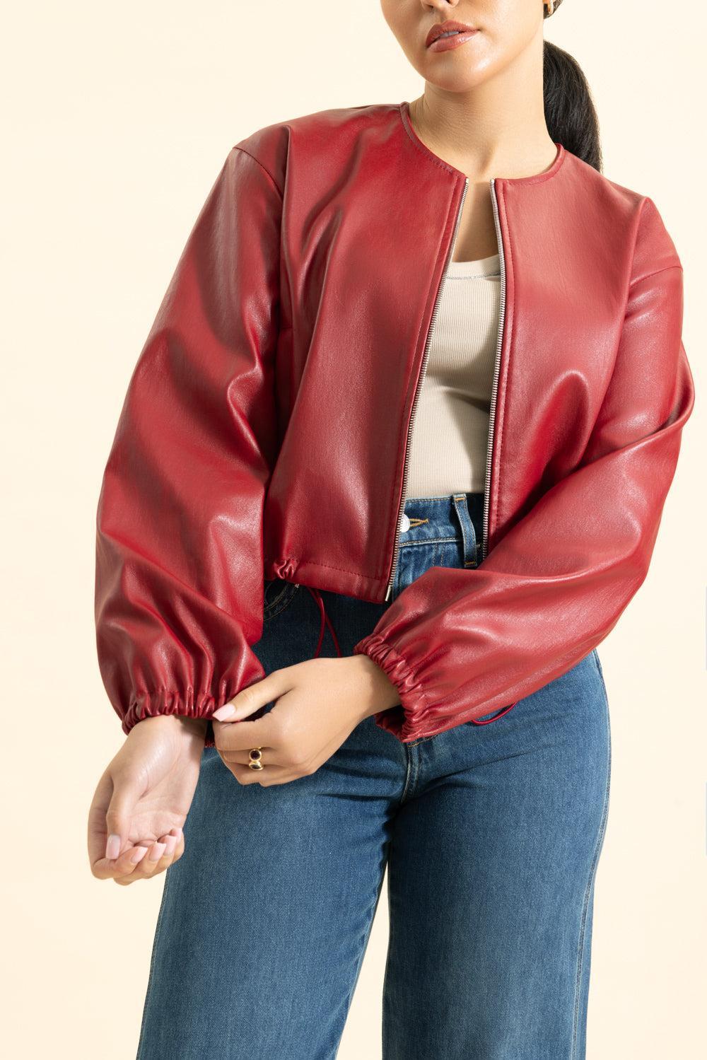 Toggle Bomber Jacket-POMGRNTE-2-CLOTHINGJACKETCASUAL-SUSAN BENDER