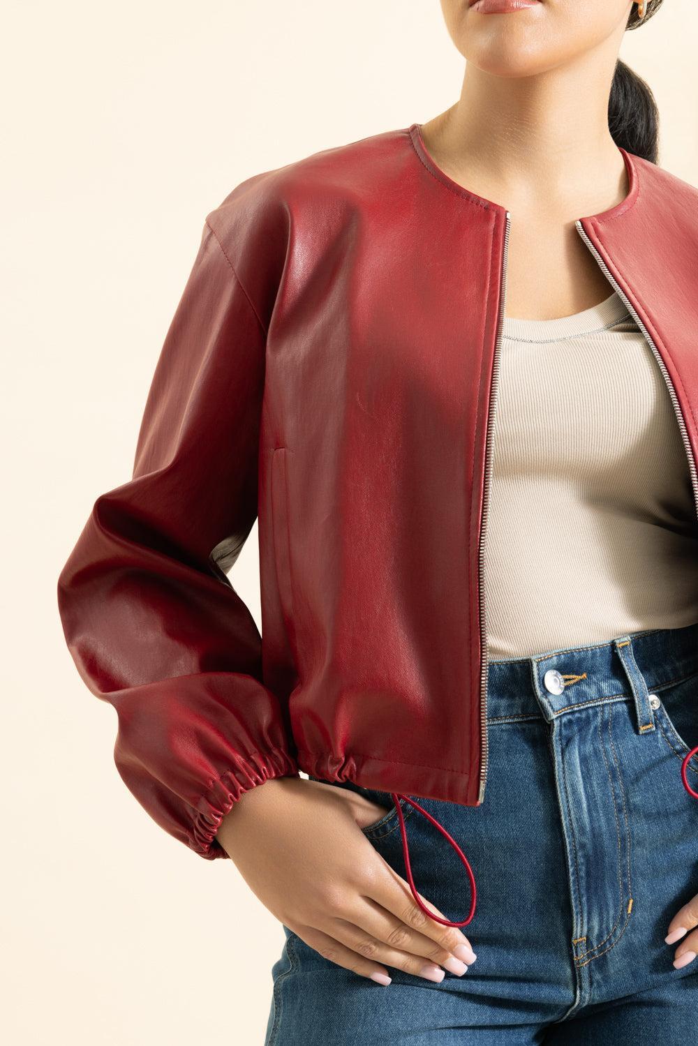 Toggle Bomber Jacket-POMGRNTE-2-CLOTHINGJACKETCASUAL-SUSAN BENDER