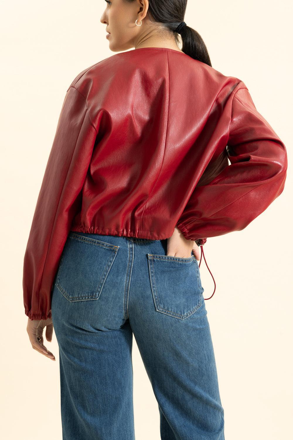 Toggle Bomber Jacket-POMGRNTE-2-CLOTHINGJACKETCASUAL-SUSAN BENDER