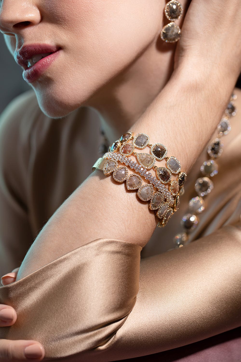 SUTRA-All Diamond Bracelet-ROSE GOLD
