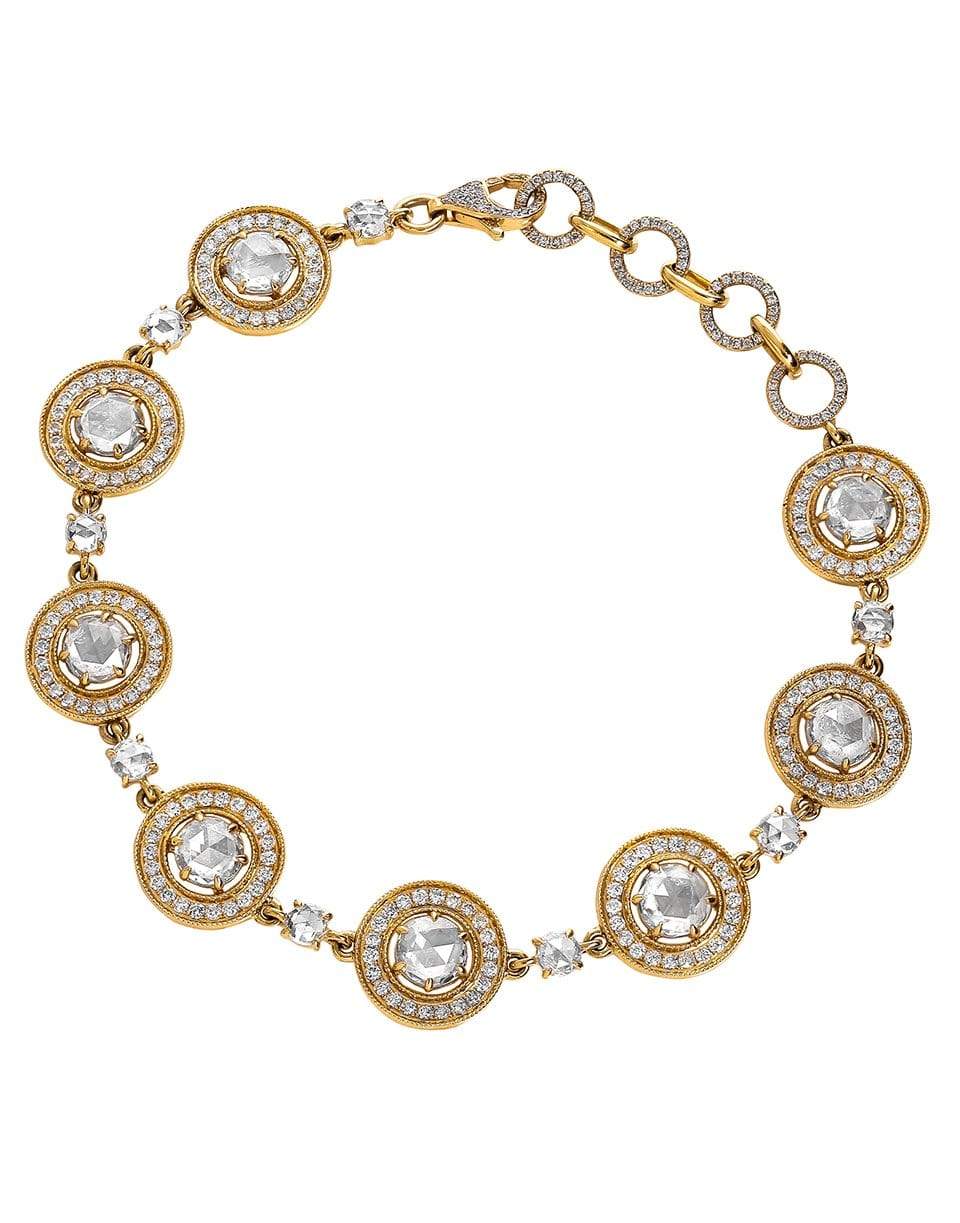 SUTRA-Rose Cut Diamond Bracelet-YELLOW GOLD