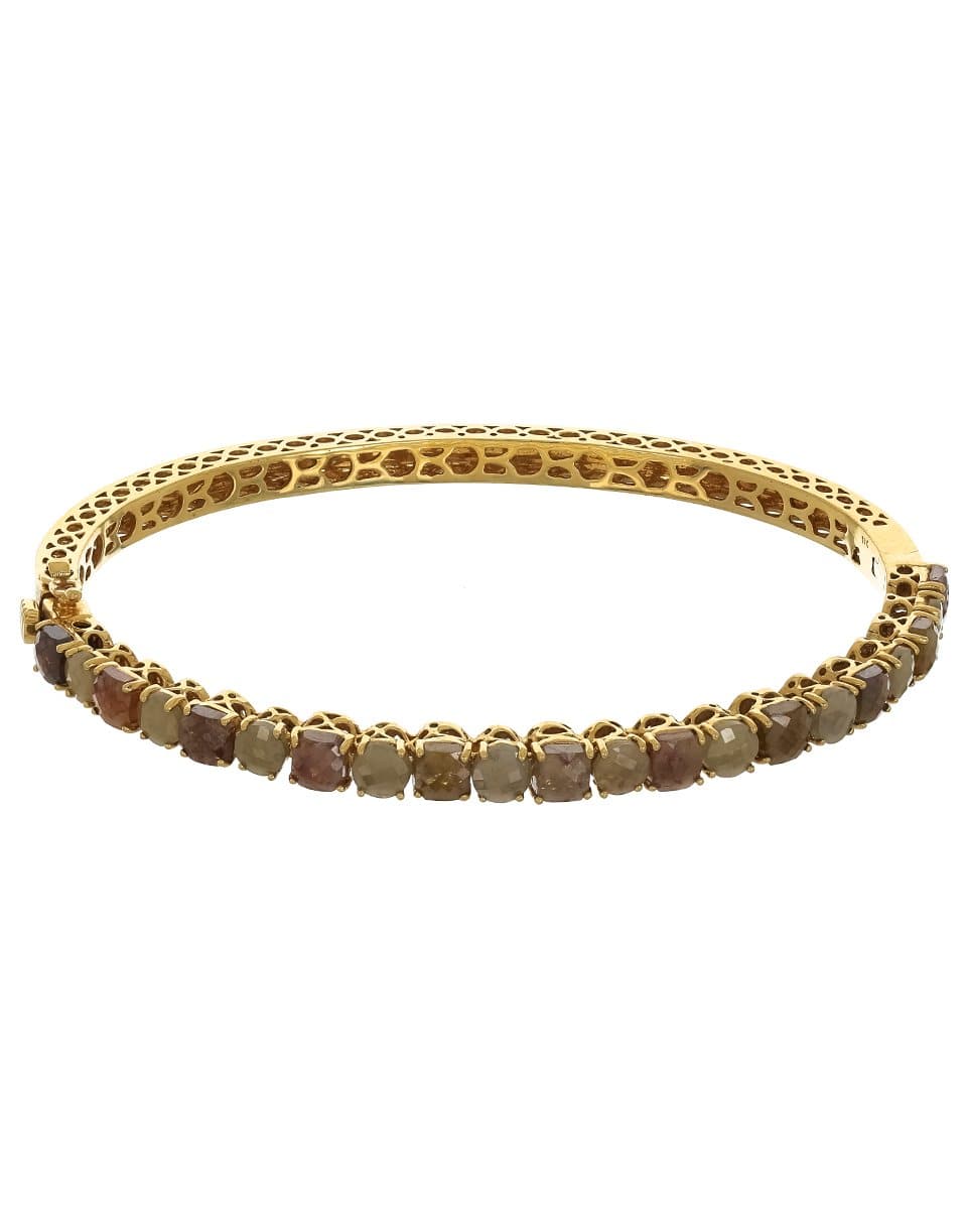 SUTRA-Rough Cut Diamond Bracelet - 6.82ctw-YELLOW GOLD