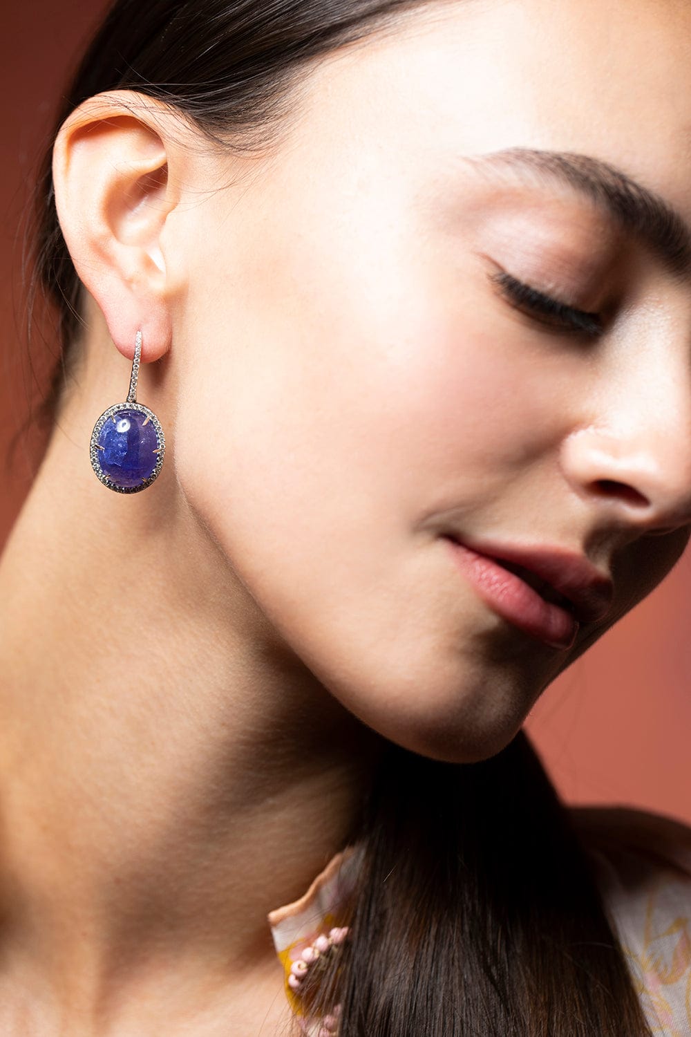 SUTRA-Tanzanite Drop Earrings-WHITE GOLD