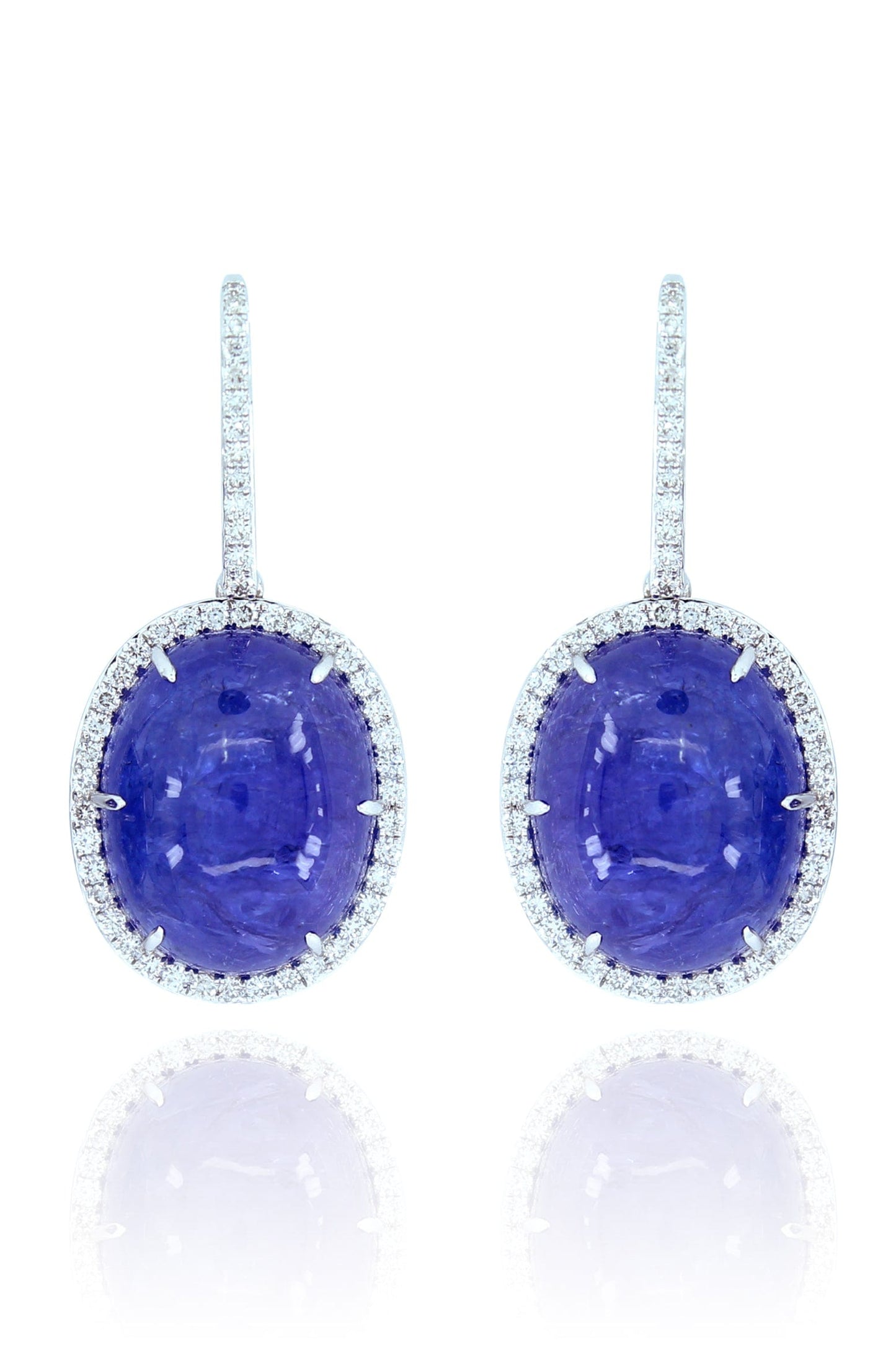 SUTRA-Tanzanite Drop Earrings-WHITE GOLD