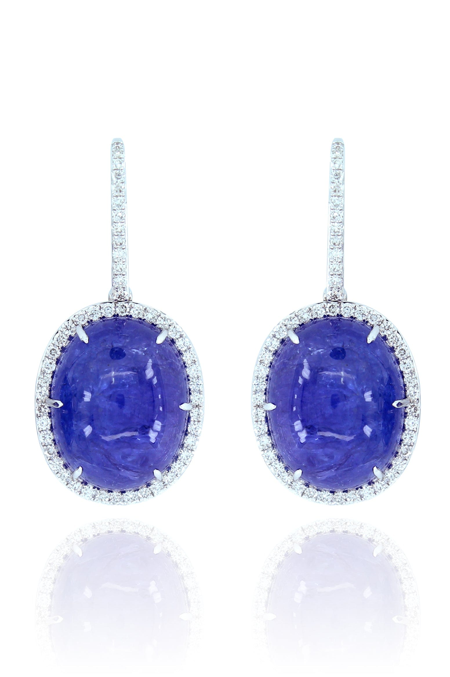 SUTRA-Tanzanite Drop Earrings-WHITE GOLD