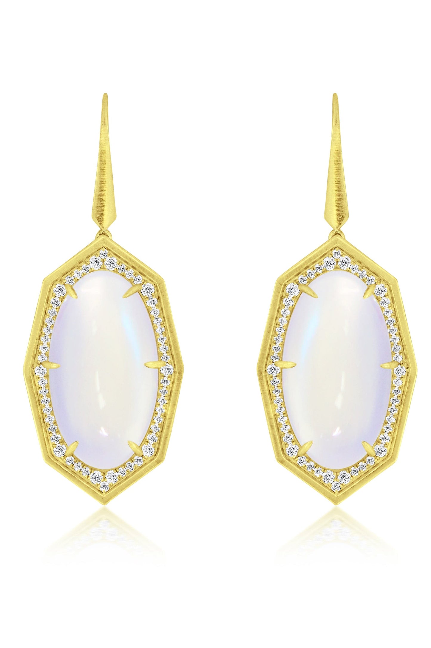 SUTRA-Moonstone Drop Earrings-YELLOW GOLD