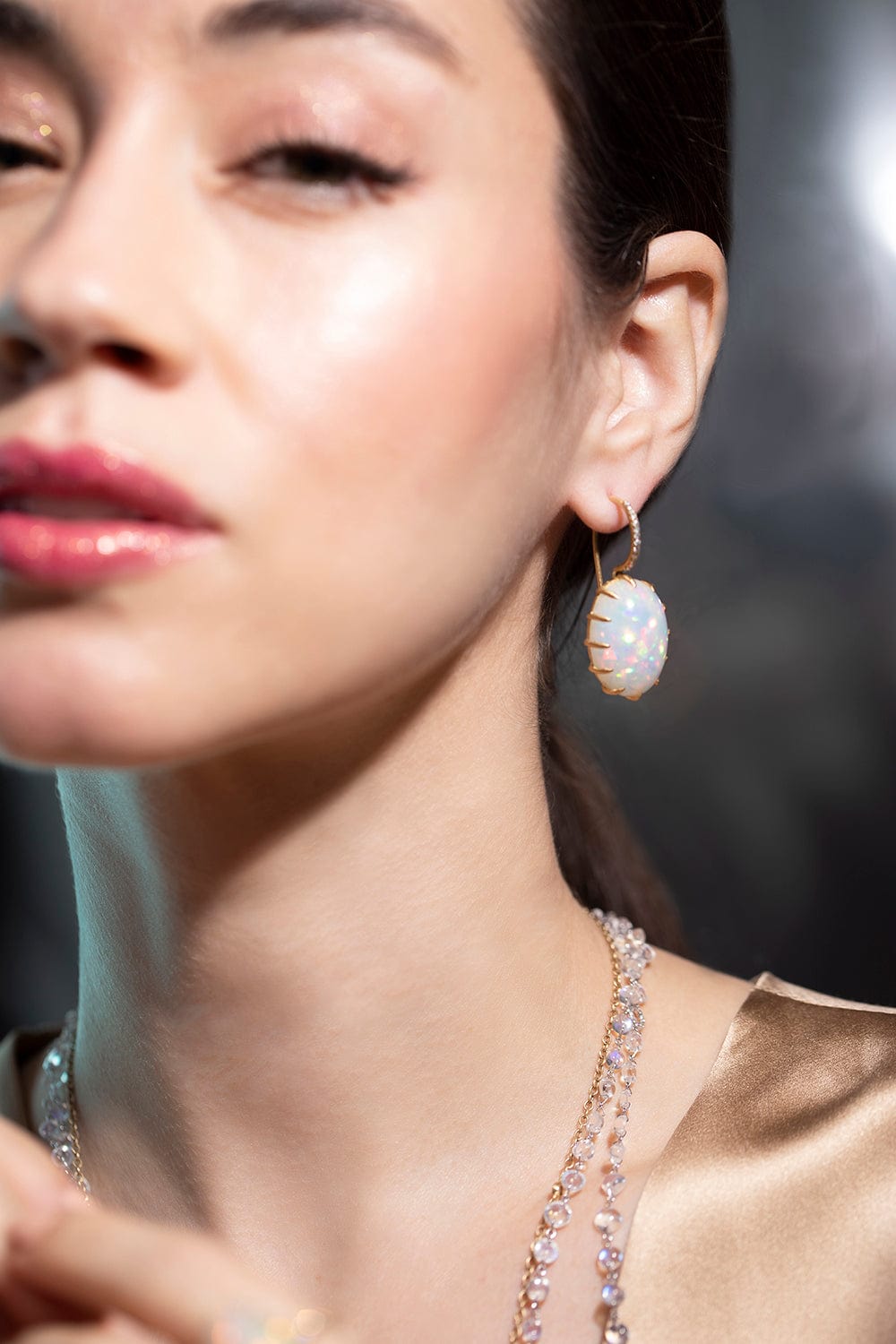 SUTRA-Opal Drop Earrings-YELLOW GOLD