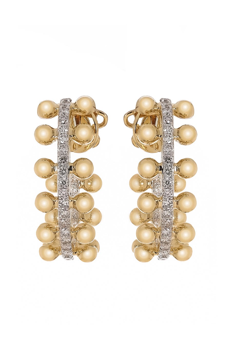 SUTRA-Small Diamond Earrings-YELLOW GOLD