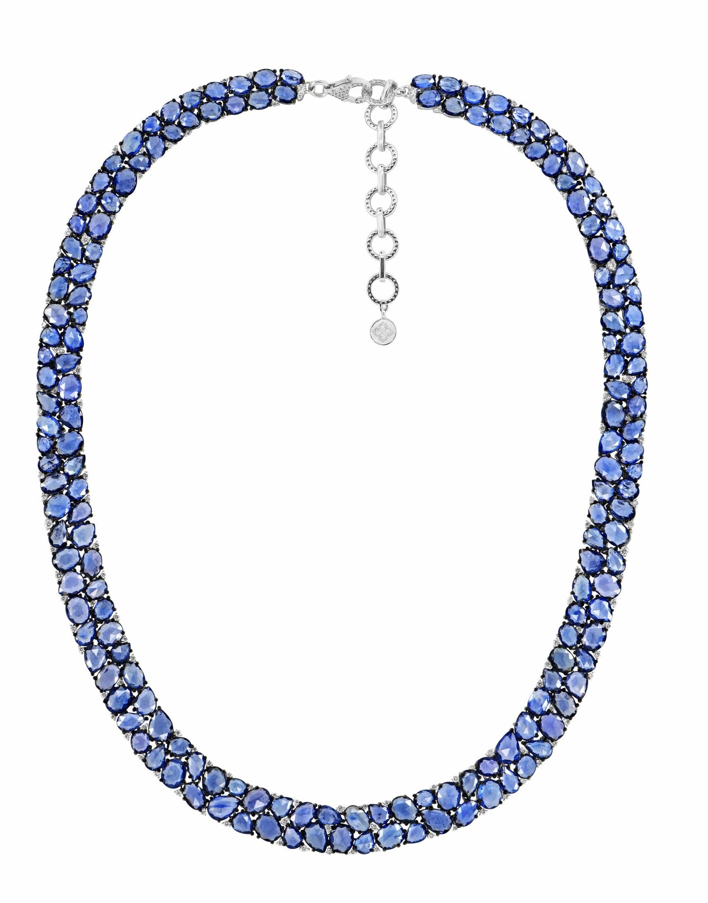 SUTRA-Blue Sapphire Necklace-WHITE GOLD