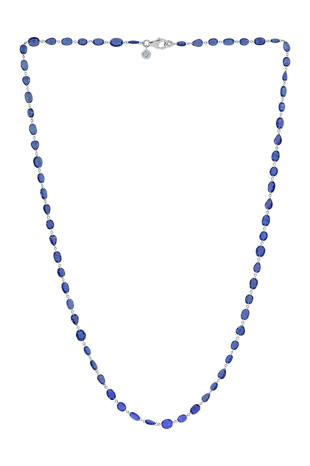 SUTRA-Blue Sapphire Necklace-WHITE GOLD