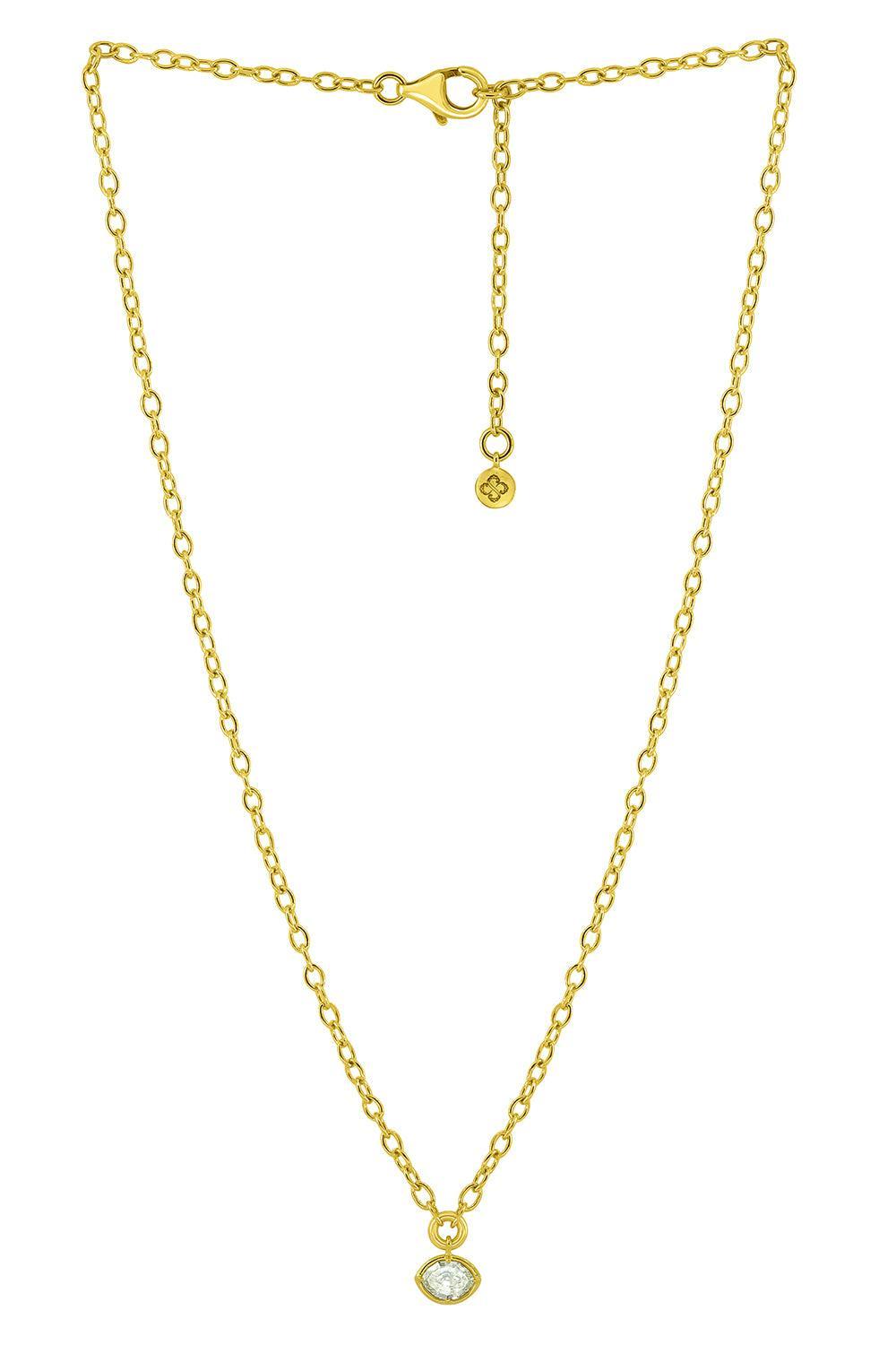 Diamond Pendant Necklace-YELLOW GOLD-18-JEWELRYFINE JEWELNECKLACE O-SUTRA