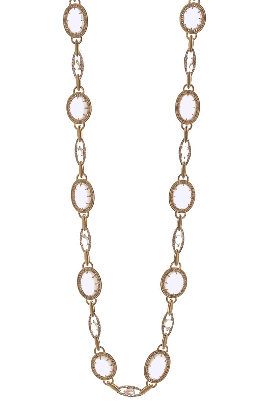 SUTRA-Moonstone Necklace-YELLOW GOLD