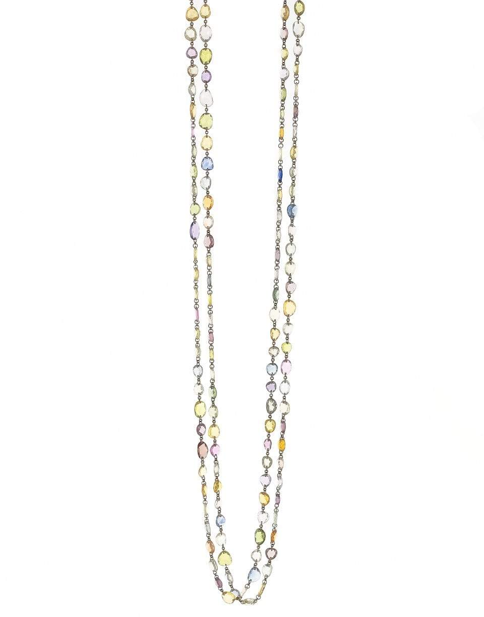 SUTRA-Multi Sapphire Wrap Necklace-YELLOW GOLD