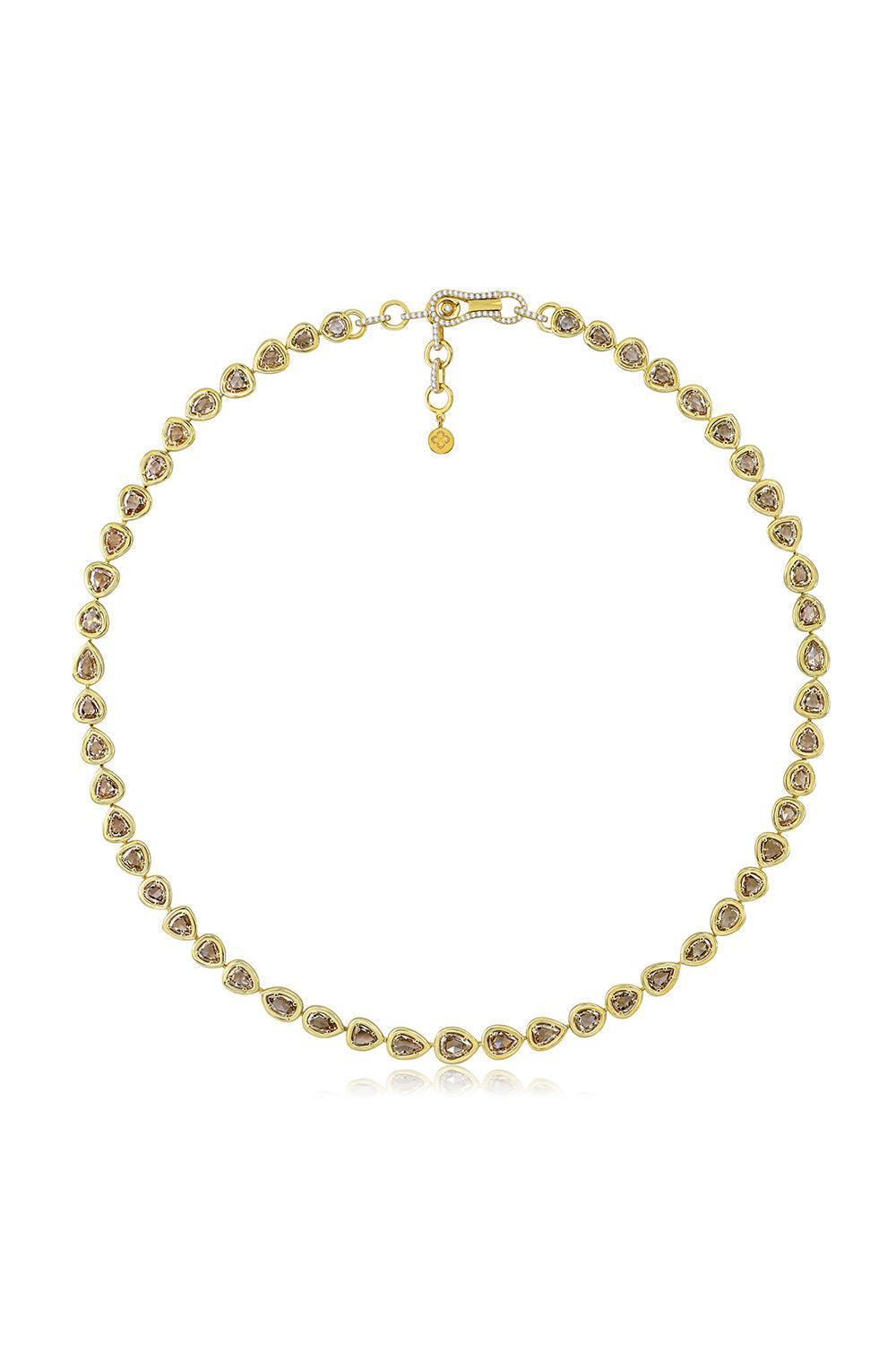 Rose Cut Diamond Necklace-YELLOW GOLD-JEWELRYFINE JEWELNECKLACE O-SUTRA