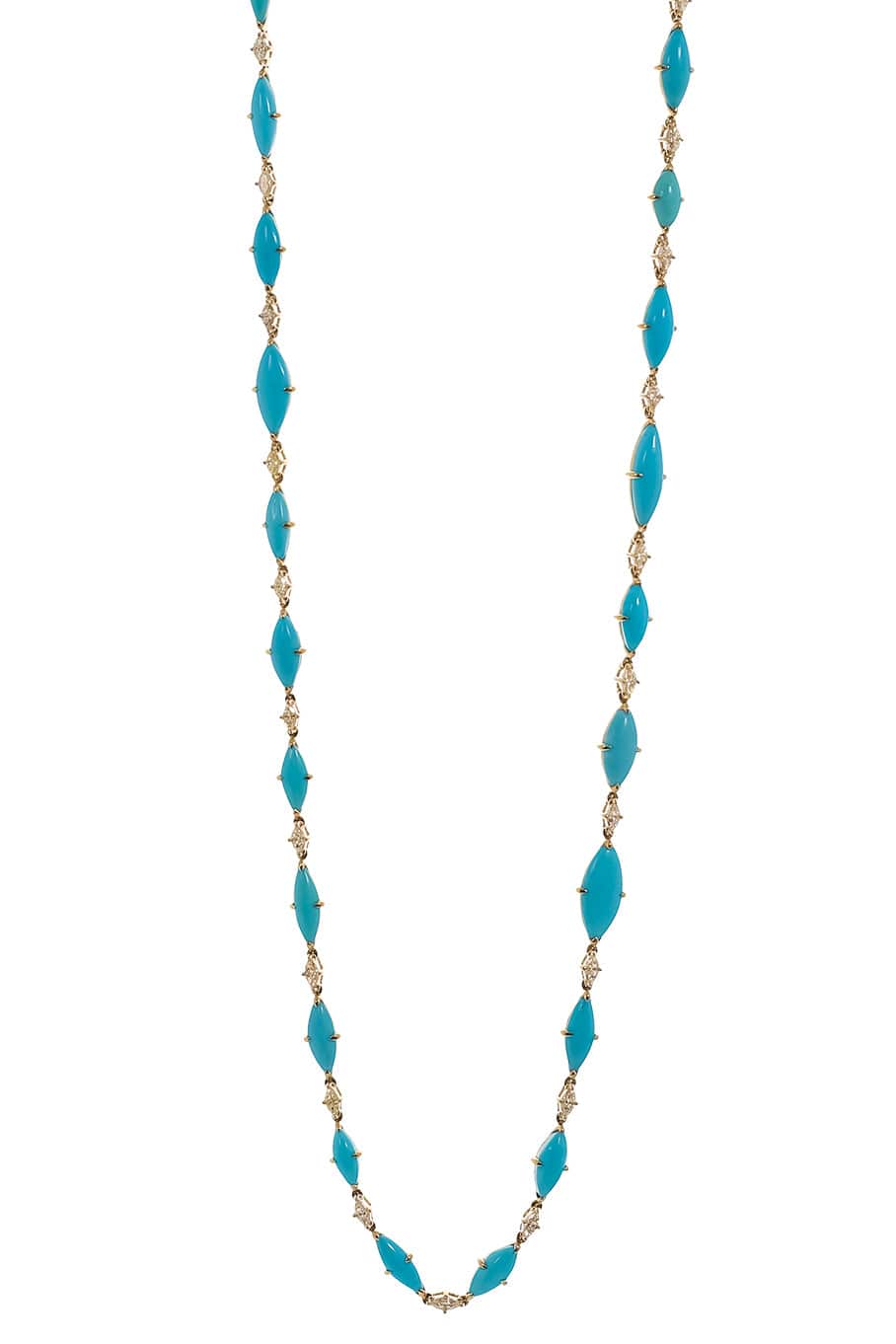 SUTRA-Turquoise Necklace-YELLOW GOLD