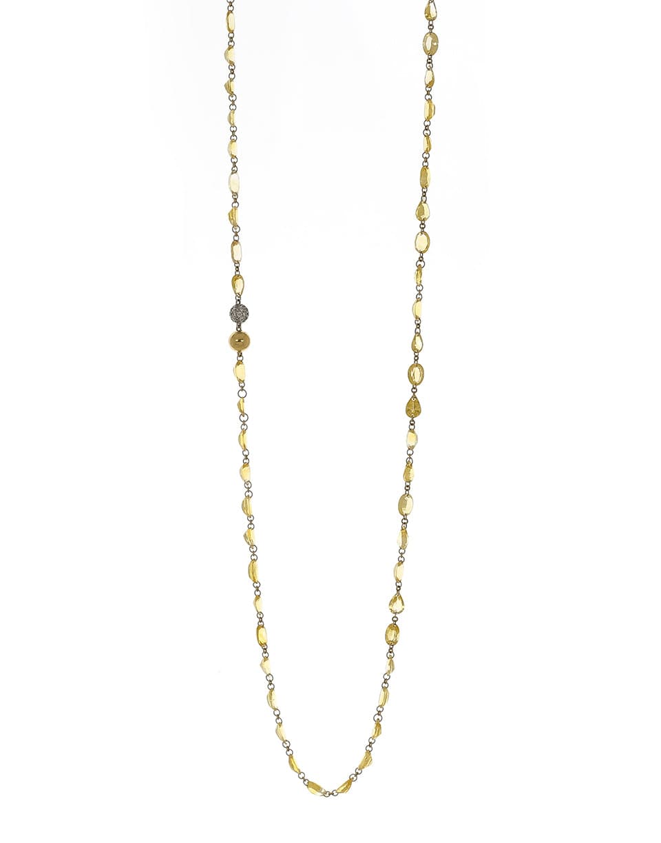 SUTRA-Yellow Sapphire and Diamond Necklace-YELLOW GOLD
