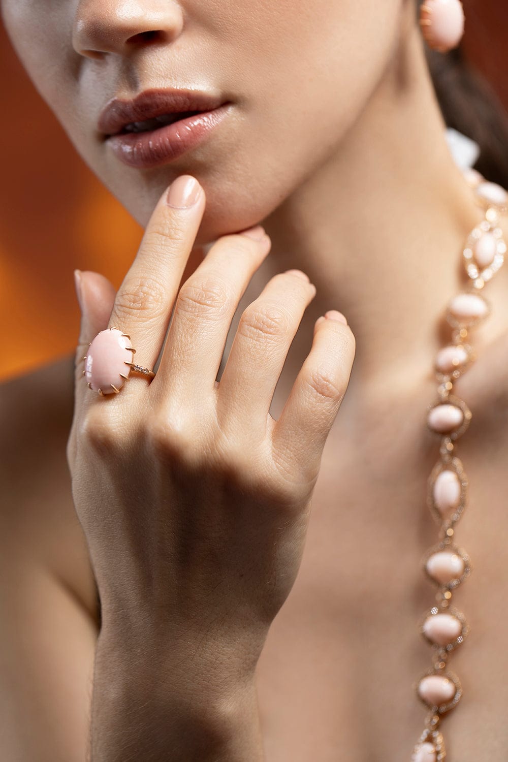 SUTRA-Angelskin Coral Ring-ROSE GOLD