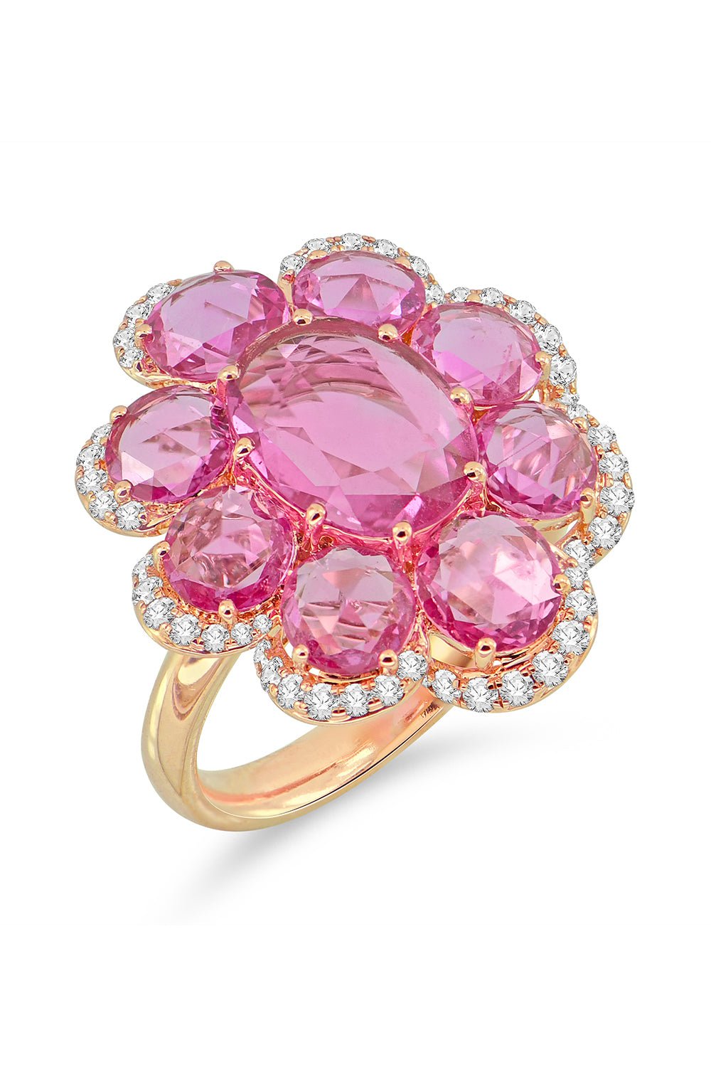 SUTRA-Pink Sapphire Florette Ring-ROSE GOLD