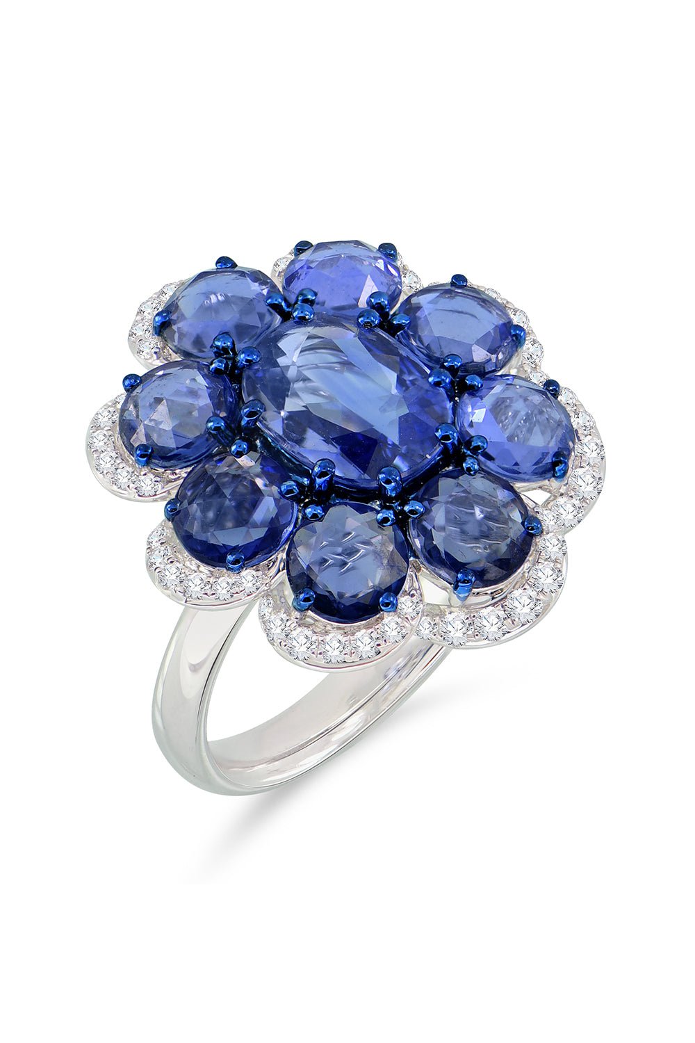 SUTRA-Blue Sapphire Ring-WHITE GOLD