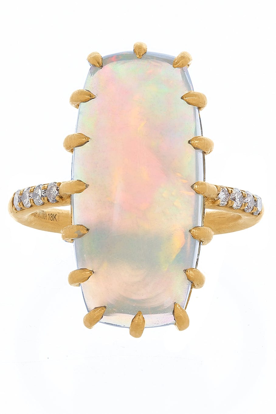 SUTRA-Opal and Diamond Ring-YELLOW GOLD