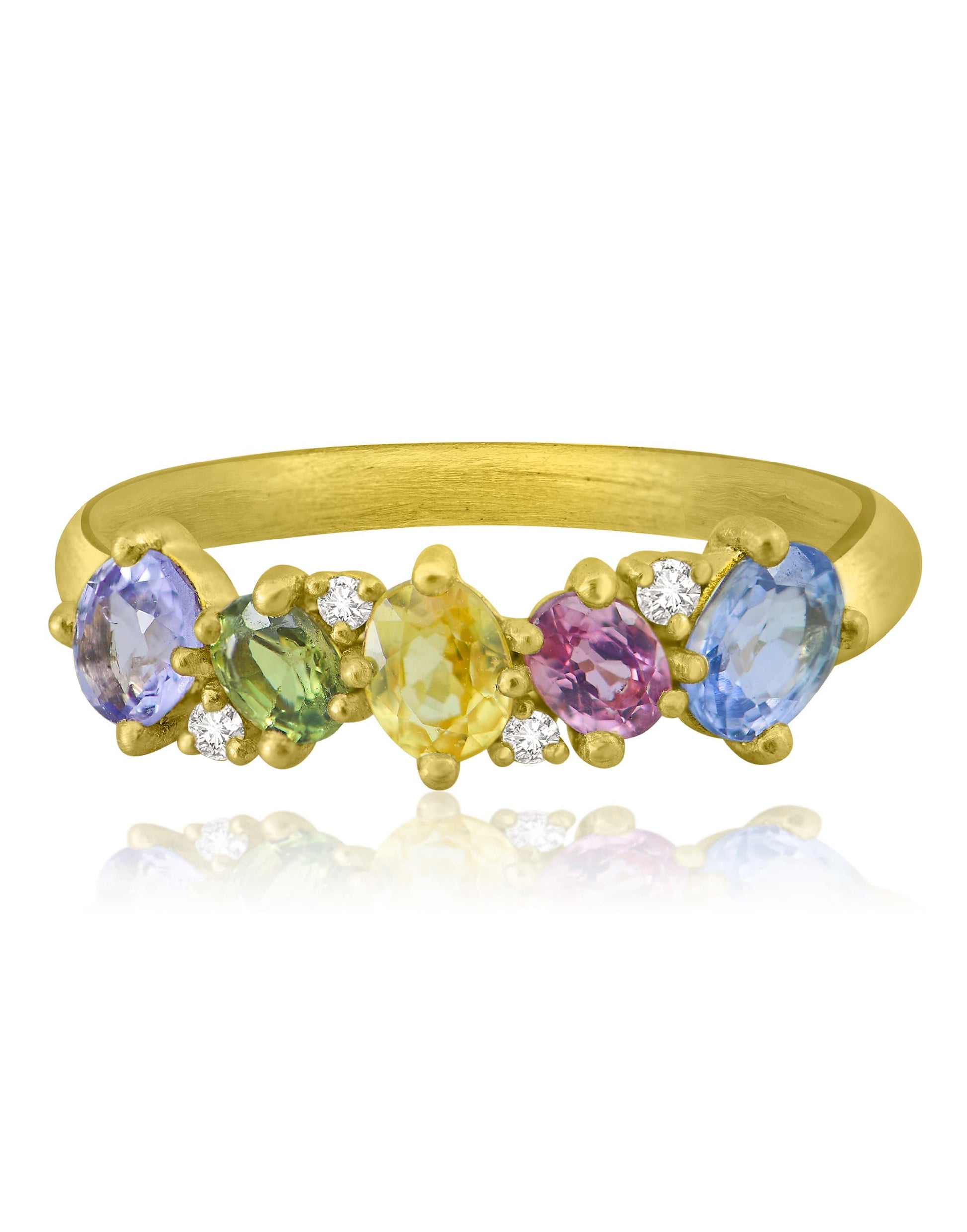 SUTRA-Multi Sapphire Ring-YELLOW GOLD