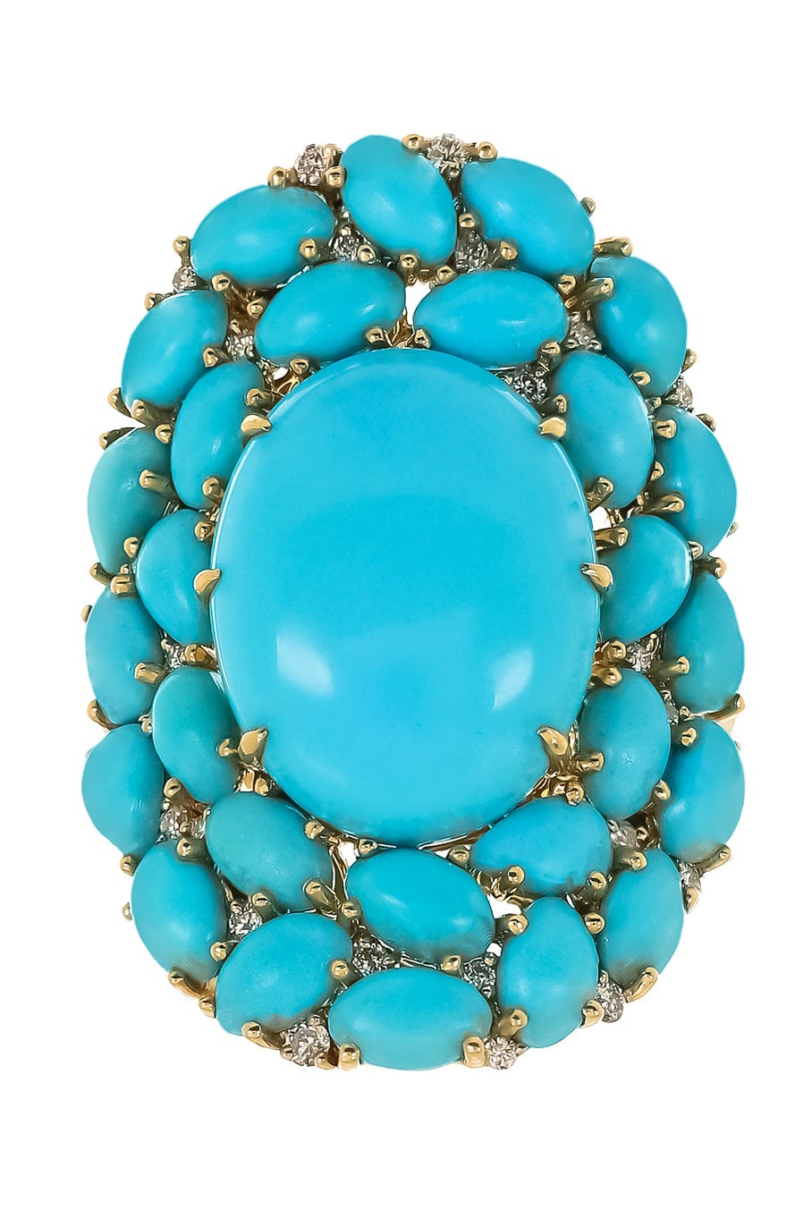 SUTRA-Turquoise Diamond Ring-YELLOW GOLD