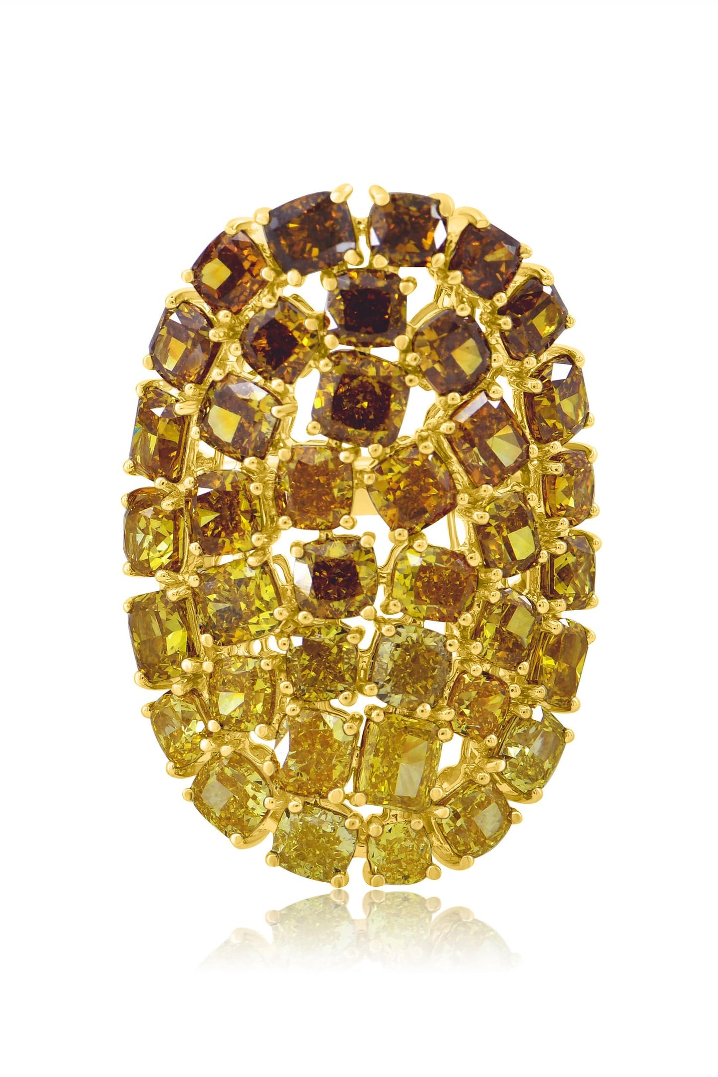 SUTRA-Diamond Ombre Ring-YELLOW GOLD