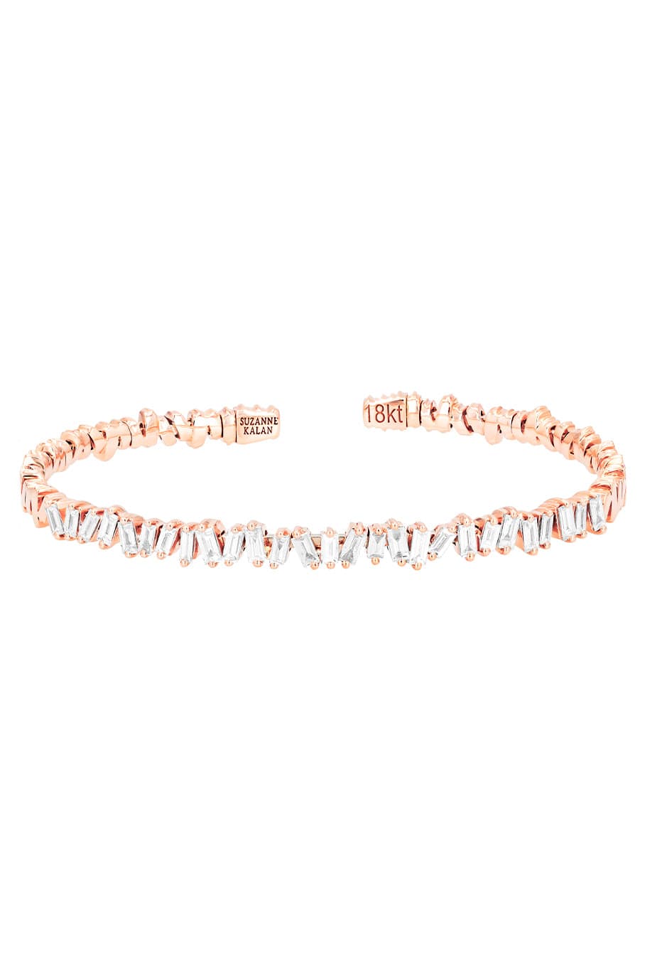 SUZANNE KALAN-Fireworks Diamond Baguette Bracelet-ROSE GOLD