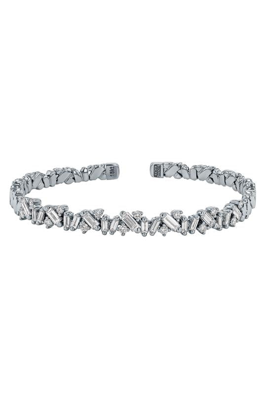 SUZANNE KALAN-Frenzy Bangle-WHITE GOLD