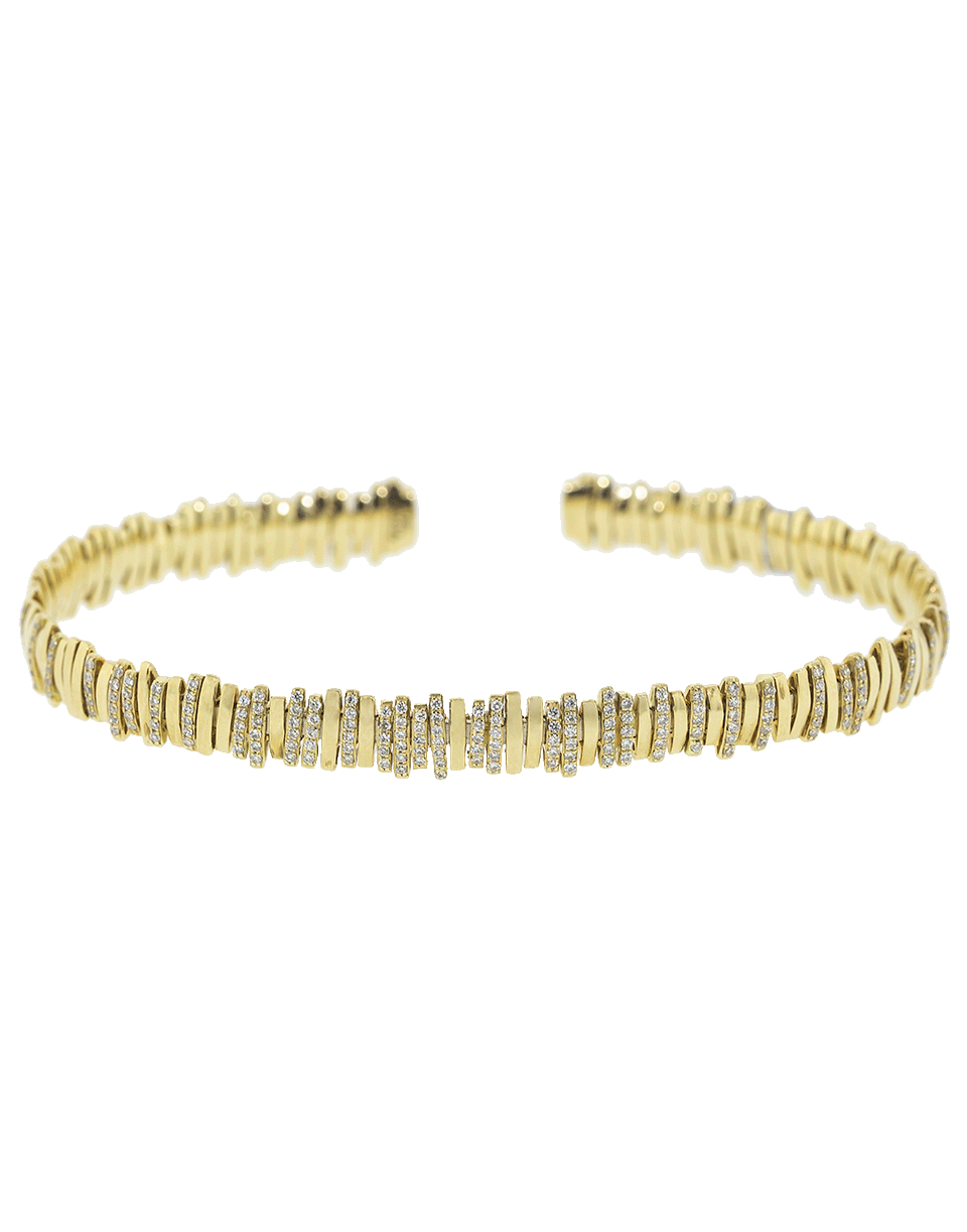 SUZANNE KALAN-Diamond Pave Cuff Bracelet-YELLOW GOLD