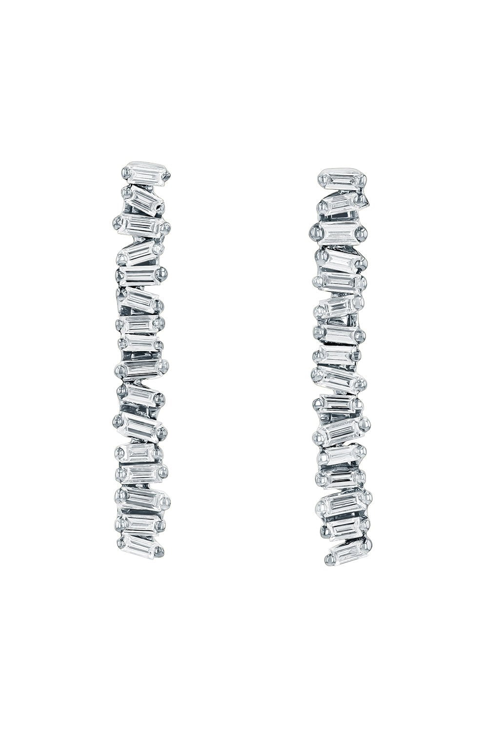 SUZANNE KALAN-Baby Tennis Earrings-WHITE GOLD
