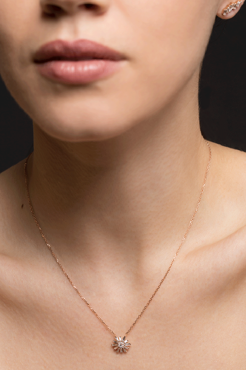 Fireworks Diamond Flower Necklace SUZANNE KALAN – Marissa