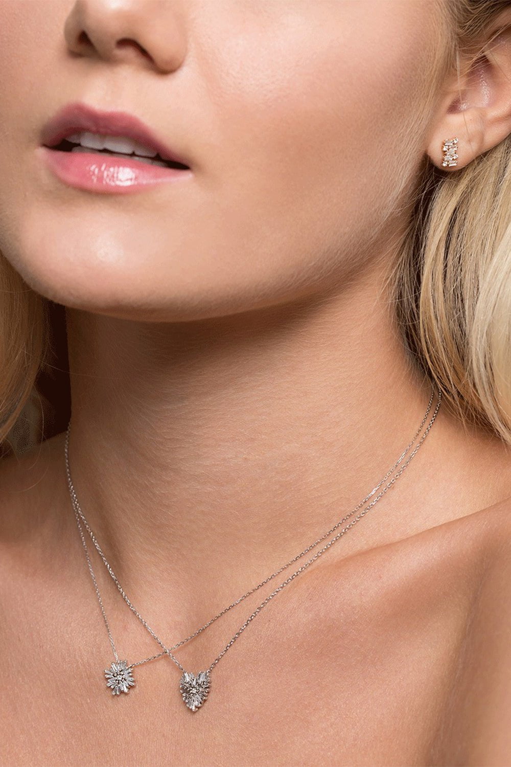 SUZANNE KALAN-Rose Gold Mini Heart Necklace-