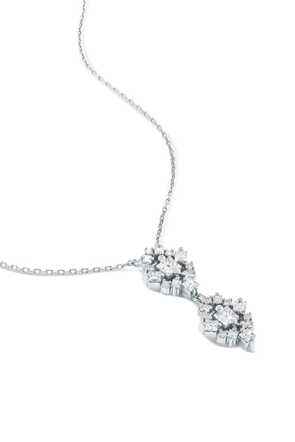 Double Star Diamond Pendant Necklace JEWELRYFINE JEWELNECKLACE O SUZANNE KALAN   