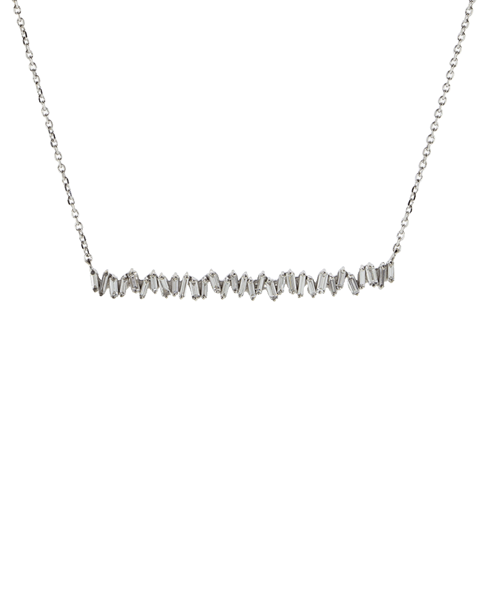 SUZANNE KALAN-Fireworks Diamond Bar Necklace-WHITE GOLD