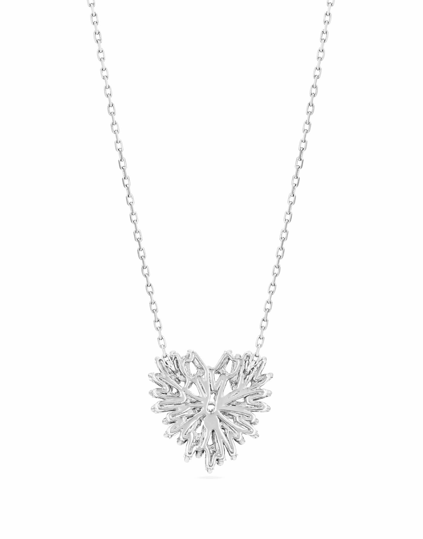 SUZANNE KALAN-Small Diamond Heart Necklace-WHITE GOLD