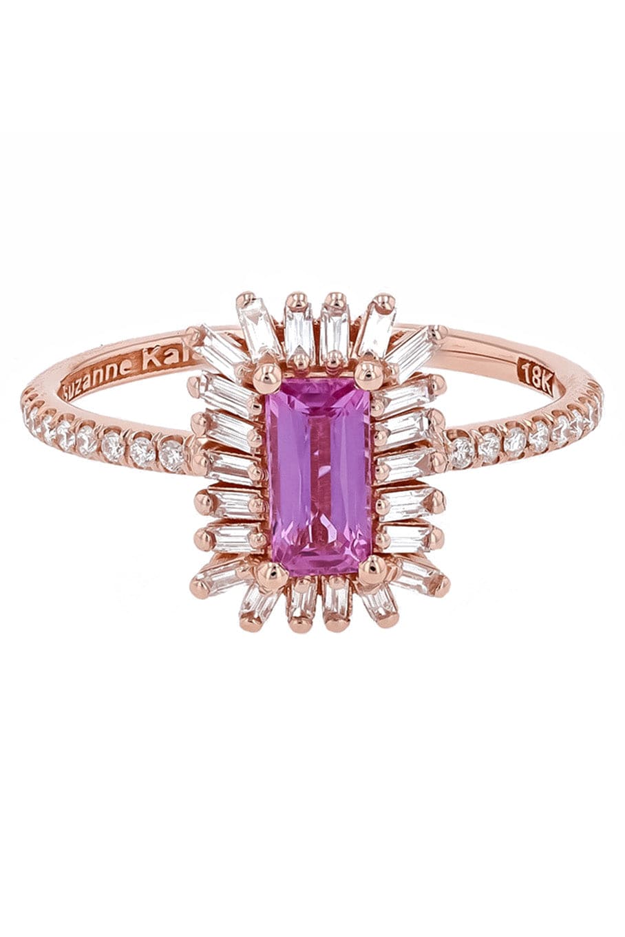 SUZANNE KALAN-Pink Sapphire and Diamond Ring-ROSE GOLD