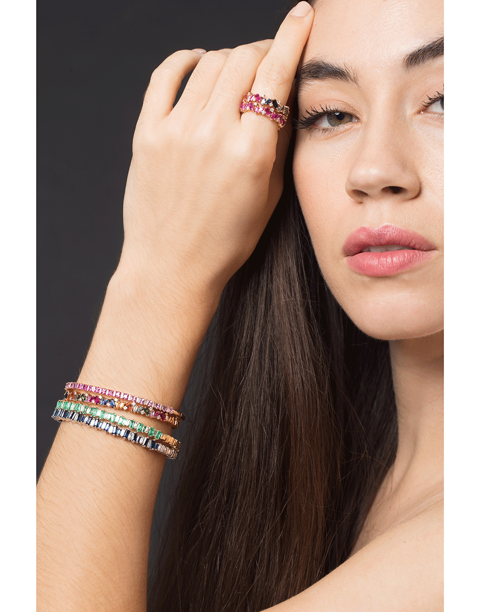 SUZANNE KALAN-Rainbow Frenzy Eternity Band-ROSE GOLD