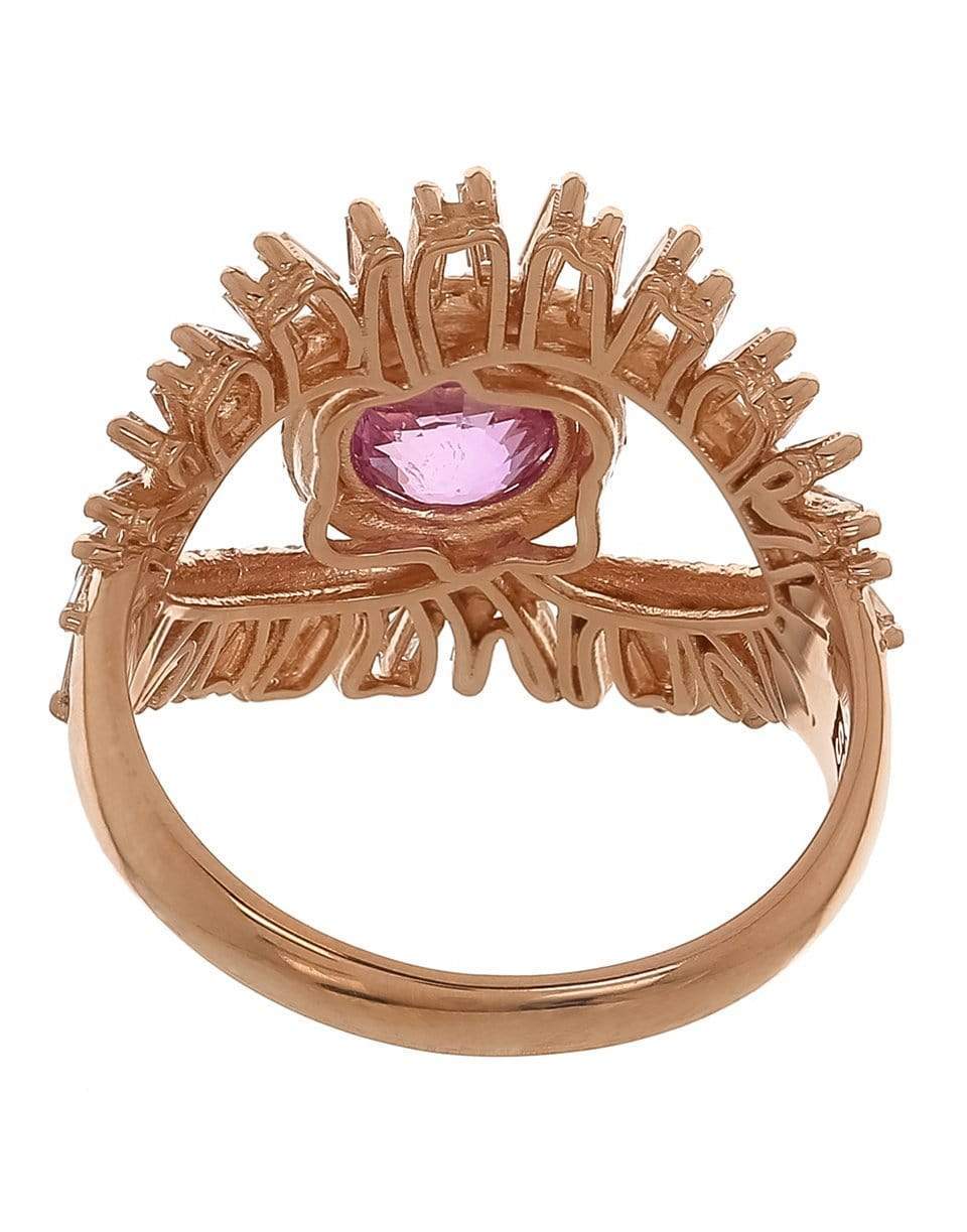 SUZANNE KALAN-Pink Sapphire and Diamond Evil Eye Ring-ROSE GOLD