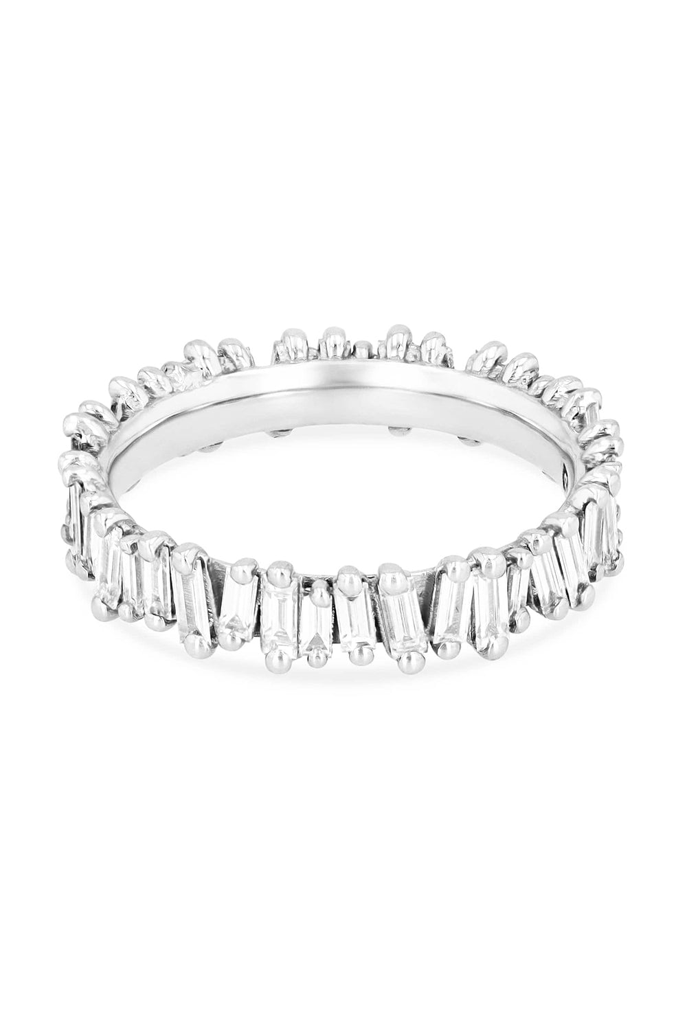 SUZANNE KALAN-Baguette Diamond Eternity Band-WHITE GOLD