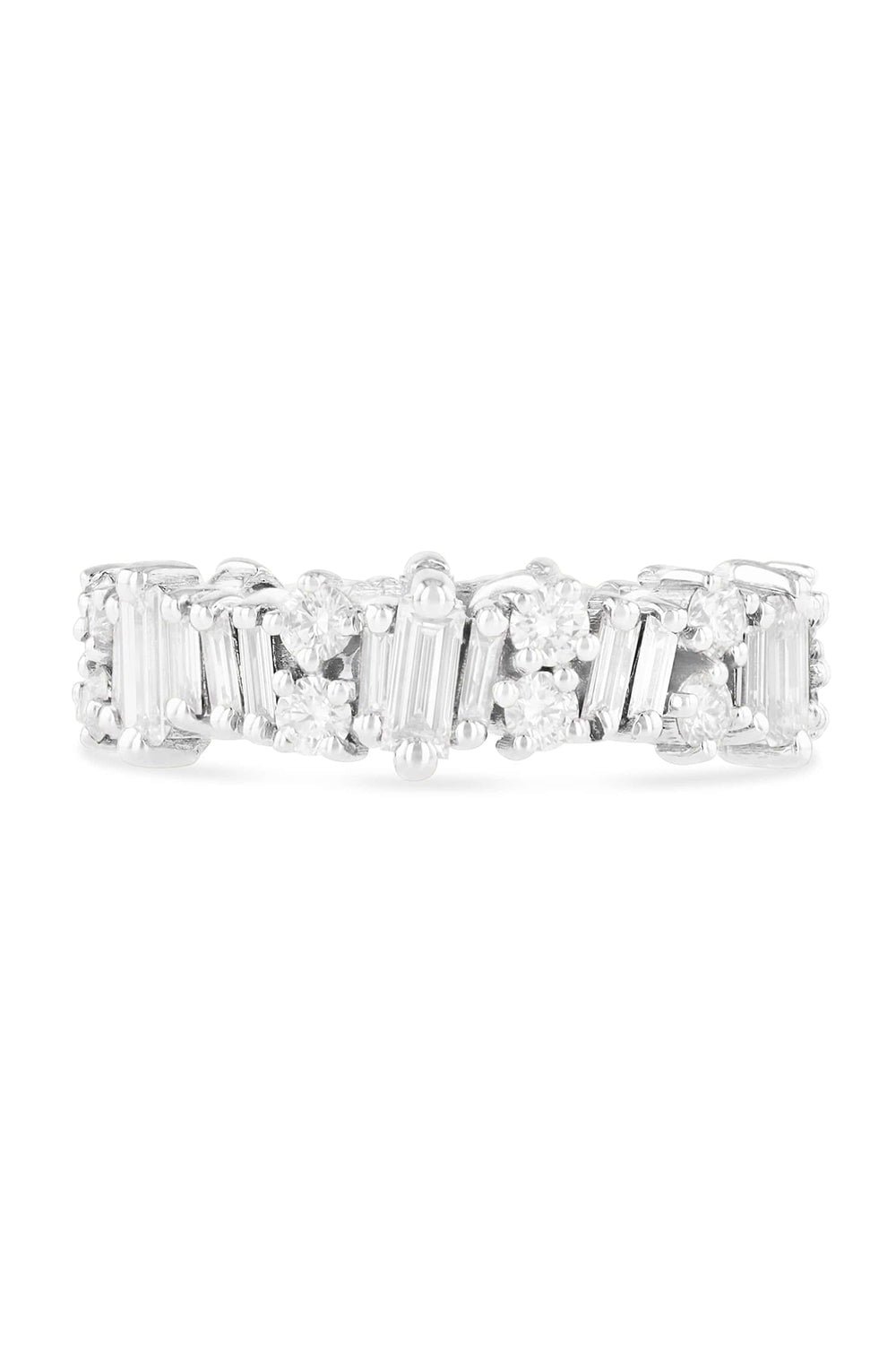SUZANNE KALAN-Fireworks Cluster Diamond Eternity Band - White Gold-WHITE GOLD